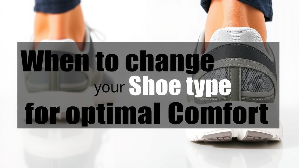 When to Change Your Shoe Type for Optimal Comfort